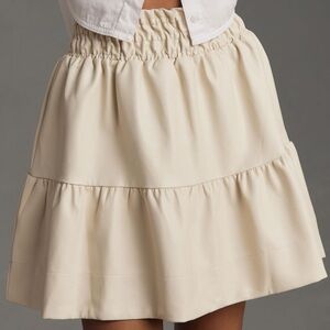Anthropologie The Somerset Mini Skirt: Faux Leather Edition